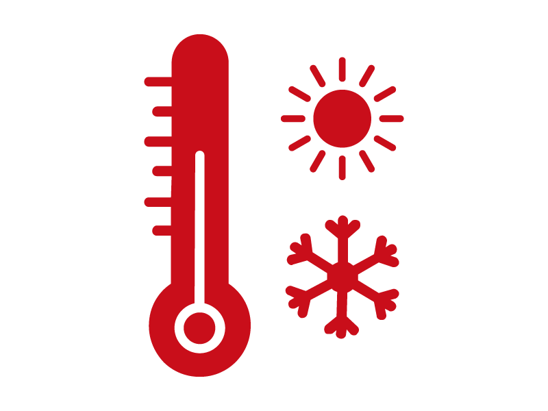 Körperschutz Schaumstoff - Temperaturwiderstand bei Temperaturschwankungen